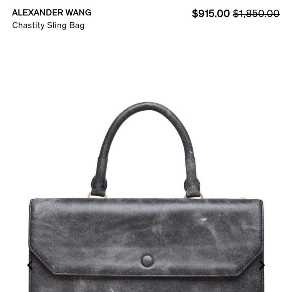 Alexander Wang Chastity Black Croc-Embossed Bag - Picture 11 of 11